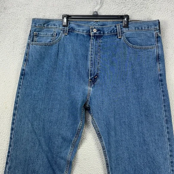 Levis 511 Mens Straight Jeans 44X32 Blue Dark Washed 5 Pocket Red Tab Denim‎ NEW